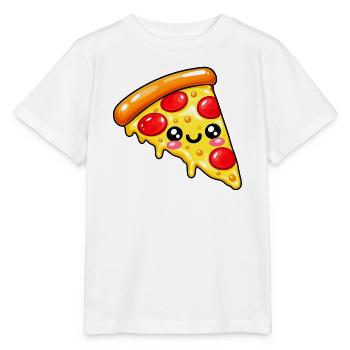 Kawaii Pizza Slice Cartoon - Stanley/Stella Kinder T-Shirt MINI CREATOR  - Weiß - Vorne - Maike (125cm)