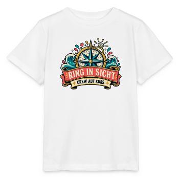 Ring in Sicht – Crew auf Kurs - Stanley/Stella Kinder T-Shirt MINI CREATOR  - Weiß - Vorne - Maike (125cm)
