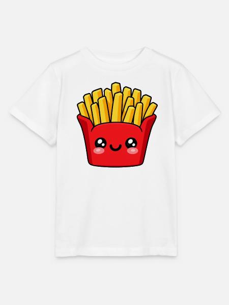Kawaii Pommes Frites Lächeln - Stanley/Stella Kinder T-Shirt MINI CREATOR  - Weiß