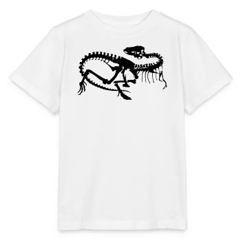 Dinosaurier Skelett Silhouette (1c) - Stanley/Stella Kinder T-Shirt MINI CREATOR  - Weiß - Vorne - Maike (125cm)