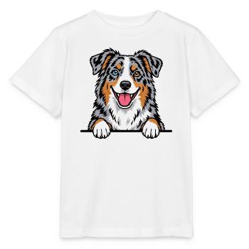 Aussie Australian Shepherd - Stanley/Stella Kinder T-Shirt MINI CREATOR  - Weiß - Vorne - Maike (125cm)