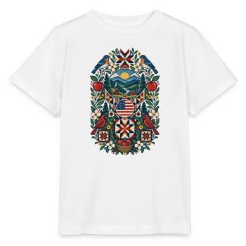 USA | Appalachia, Quilt & Landhaus - Stanley/Stella Kinder T-Shirt MINI CREATOR  - Weiß - Vorne - Maike (125cm)