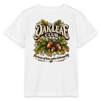 Oak Leaf Club – Eichenblätter & Eicheln Natur - Stanley/Stella Kinder T-Shirt MINI CREATOR  - Weiß - Vorne - Maike (125cm)