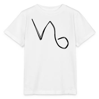 Sternzeichen Steinbock handgezeichnet - Stanley/Stella Kinder T-Shirt MINI CREATOR  - Weiß - Vorne - Maike (125cm)