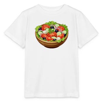 Frischer Tomaten Salat Cartoon - Stanley/Stella Kinder T-Shirt MINI CREATOR  - Weiß - Vorne - Maike (125cm)