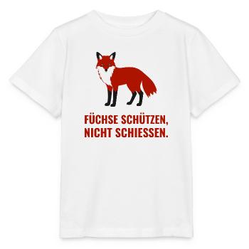 Füchse schützen, nicht schiessen - Stanley/Stella Kinder T-Shirt MINI CREATOR  - Weiß - Vorne - Maike (125cm)