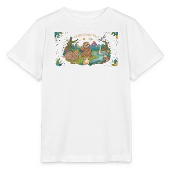 Prehistoric Pals Dino & Friends - Stanley/Stella Kinder T-Shirt MINI CREATOR  - Weiß - Vorne - Maike (125cm)