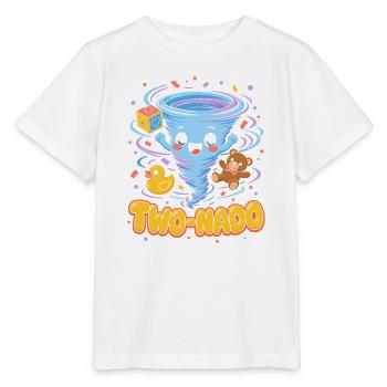  Zwei Nado 2. Geburtstag Kawaii Tornado Niedlicher - Stanley/Stella Kinder T-Shirt MINI CREATOR  - Weiß - Vorne - Maike (125cm)