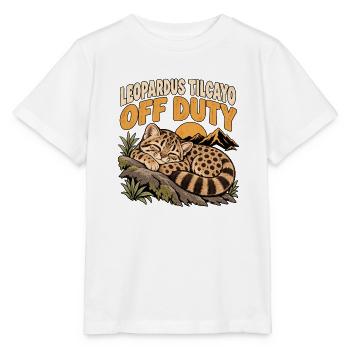  Leopardus Tilcayo Außer Dienst Schlafende - Stanley/Stella Kinder T-Shirt MINI CREATOR  - Weiß - Vorne - Maike (125cm)