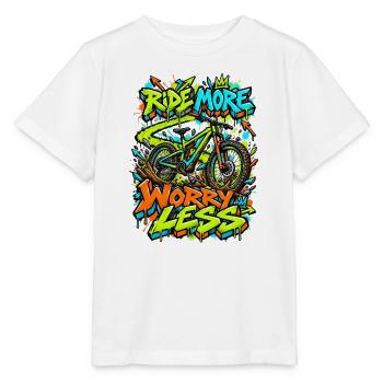 Mehr Fahren, Weniger Sorgen - Stanley/Stella Kinder T-Shirt MINI CREATOR  - Weiß - Vorne - Maike (125cm)