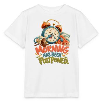 Der Morgen wurde verschoben – lustiger Wecker - Stanley/Stella Kinder T-Shirt MINI CREATOR  - Weiß - Vorne - Maike (125cm)