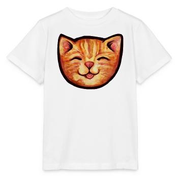 Sonnenkat Aquarell Lächeln - Stanley/Stella Kinder T-Shirt MINI CREATOR  - Weiß - Vorne - Maike (125cm)