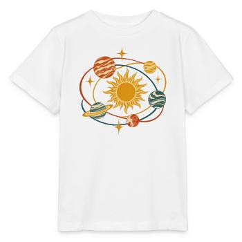 Sonnenkreis und Planetenring - Stanley/Stella Kinder T-Shirt MINI CREATOR  - Weiß - Vorne - Maike (125cm)