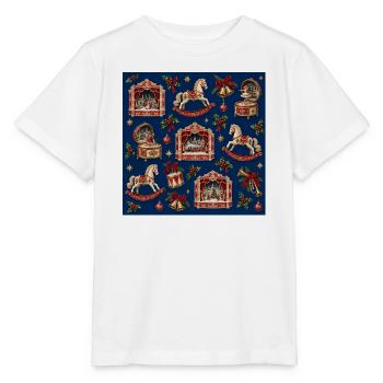 Prunkvolle Weihnachtskarussell-Medley - Stanley/Stella Kinder T-Shirt MINI CREATOR  - Weiß - Vorne - Maike (125cm)