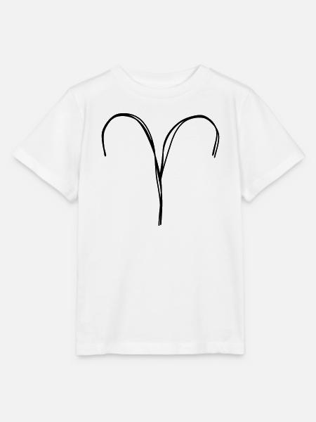 Sternzeichen Widder handgezeichnet - Stanley/Stella Kinder T-Shirt MINI CREATOR - Weiß