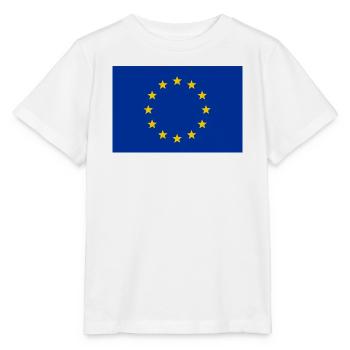 EU-Flagge - Stanley/Stella Kinder T-Shirt MINI CREATOR  - Weiß - Vorne - Maike (125cm)