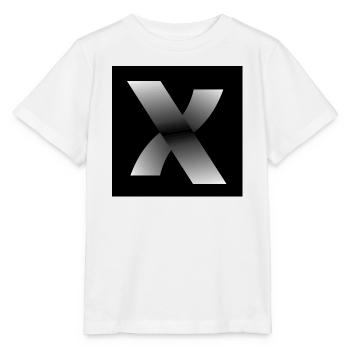 Metallisches X-Gradientendesign - Stanley/Stella Kinder T-Shirt MINI CREATOR  - Weiß - Vorne - Maike (125cm)