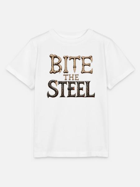 Bite The Steel Welding Wolf Shirt - Stanley/Stella Kinder T-Shirt MINI CREATOR - Weiß