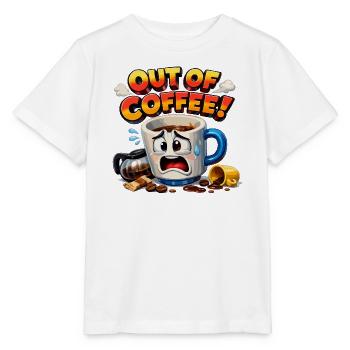Kaffee an: Weinende Tasse - Stanley/Stella Kinder T-Shirt MINI CREATOR  - Weiß - Vorne - Maike (125cm)