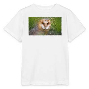 Schleiereule – Vogelillustration - Stanley/Stella Kinder T-Shirt MINI CREATOR  - Weiß - Vorne - Maike (125cm)