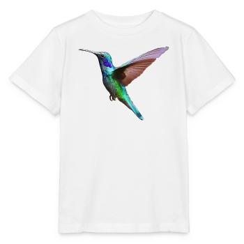 Kolibri – Vogelillustration - Stanley/Stella Kinder T-Shirt MINI CREATOR  - Weiß - Vorne - Maike (125cm)