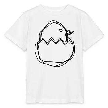 Osterküken handgezeichnet - Stanley/Stella Kinder T-Shirt MINI CREATOR  - Weiß - Vorne - Maike (125cm)