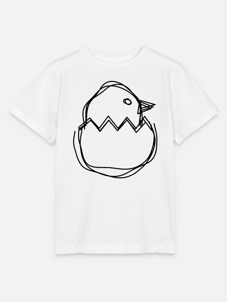 Osterküken handgezeichnet - Stanley/Stella Kinder T-Shirt MINI CREATOR  - Weiß
