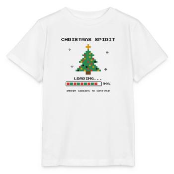 Pixel 8-Bit-Weihnachtsbaum - Stanley/Stella Kinder T-Shirt MINI CREATOR  - Weiß - Vorne - Maike (125cm)