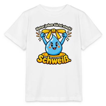 Kampfsport Gürtelprüfung Schweiß Disziplin - Stanley/Stella Kinder T-Shirt MINI CREATOR  - Weiß - Vorne - Maike (125cm)