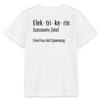 Elektrikerin Substantiv Definition Geschenk - Stanley/Stella Kinder T-Shirt MINI CREATOR  - Weiß - Vorne - Maike (125cm)
