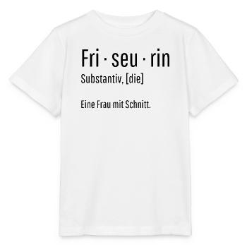Friseurin Substantiv Definition Geschenk - Stanley/Stella Kinder T-Shirt MINI CREATOR  - Weiß - Vorne - Maike (125cm)