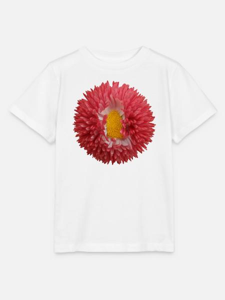 Rosa Chrysant Blume - Stanley/Stella Kinder T-Shirt MINI CREATOR - Weiß