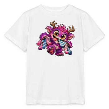 Sockenmonster - Monster unter dem Bett Party - Stanley/Stella Kinder T-Shirt MINI CREATOR  - Weiß - Vorne - Maike (125cm)