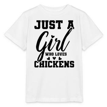 Huhn Statement - Stanley/Stella Kinder T-Shirt MINI CREATOR  - Weiß - Vorne - Maike (125cm)