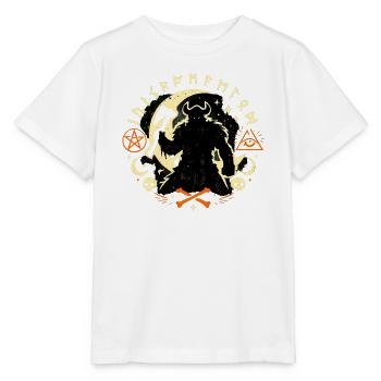 Schattendämon mit Symbolen - Stanley/Stella Kinder T-Shirt MINI CREATOR  - Weiß - Vorne - Maike (125cm)