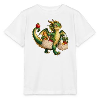 Grüner Drachenmarkt Einkauf - Stanley/Stella Kinder T-Shirt MINI CREATOR  - Weiß - Vorne - Maike (125cm)