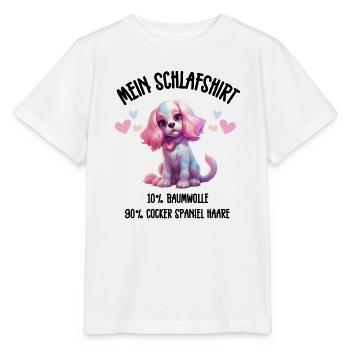 Cocker Spaniel Pastel Herzen Schlafshirt - Stanley/Stella Kinder T-Shirt MINI CREATOR  - Weiß - Vorne - Maike (125cm)