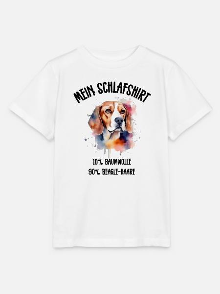 Beagle Porträt Aquarell Schlafshirt - Stanley/Stella Kinder T-Shirt MINI CREATOR  - Weiß