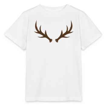 Geweih-Wappen Emblem - Stanley/Stella Kinder T-Shirt MINI CREATOR  - Weiß - Vorne - Maike (125cm)