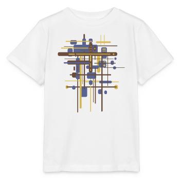Archtectur Farben Geomertie Muster - Stanley/Stella Kinder T-Shirt MINI CREATOR  - Weiß - Vorne - Maike (125cm)