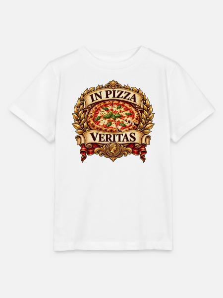 Im Pizza Veritas Emblem - Stanley/Stella Kinder T-Shirt MINI CREATOR  - Weiß