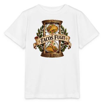 Tacos Fugit Sanduhrwappen - Stanley/Stella Kinder T-Shirt MINI CREATOR  - Weiß - Vorne - Maike (125cm)
