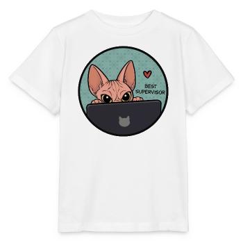 Beste Supervisor Katze - Sphynx Cat  - Stanley/Stella Kinder T-Shirt MINI CREATOR  - Weiß - Vorne - Maike (125cm)