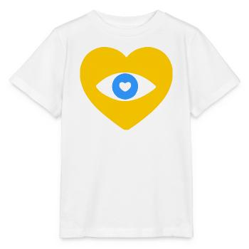 Liebe, das allsehende Herz - Stanley/Stella Kinder T-Shirt MINI CREATOR  - Weiß - Vorne - Maike (125cm)