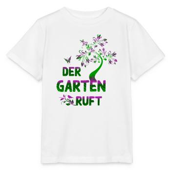 Der Garten ruet – Neongrün & Pink Botanik - Stanley/Stella Kinder T-Shirt MINI CREATOR  - Weiß - Vorne - Maike (125cm)
