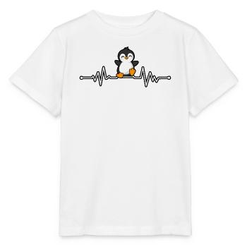 Pinguinherzschlag - Stanley/Stella Kinder T-Shirt MINI CREATOR  - Weiß - Vorne - Maike (125cm)
