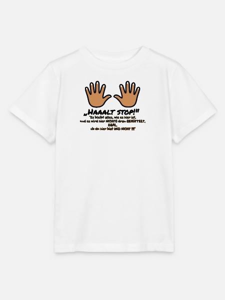 Nicht rütteln – Starke Hände - Stanley/Stella Kinder T-Shirt MINI CREATOR - Weiß