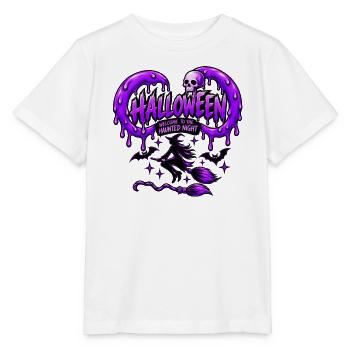 Lila Spuk-Halloween - Stanley/Stella Kinder T-Shirt MINI CREATOR  - Weiß - Vorne - Maike (125cm)