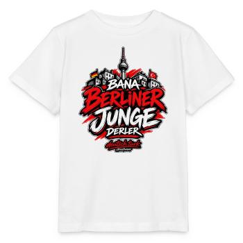 Bana Berliner Junge derler – Berlin Streetwear - Stanley/Stella Kinder T-Shirt MINI CREATOR  - Weiß - Vorne - Maike (125cm)
