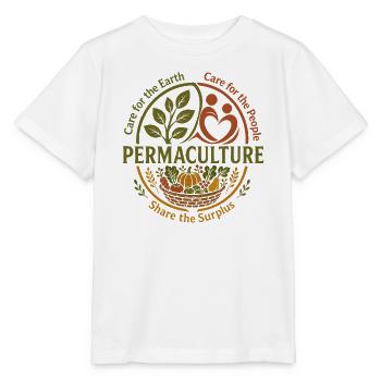 Permakultur-Ernteethik - Stanley/Stella Kinder T-Shirt MINI CREATOR  - Weiß - Vorne - Maike (125cm)